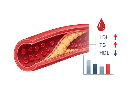 Dyslipidémia – zvýšený LDL cholesterol a riziko aterosklerózy